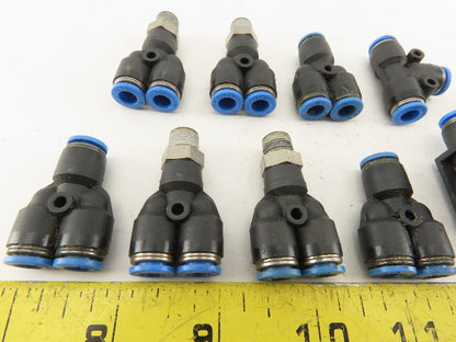 Festo 6mm Tube Push To Connect Fitting Mixed Lot Y Coupling Elbow Lot Of 14