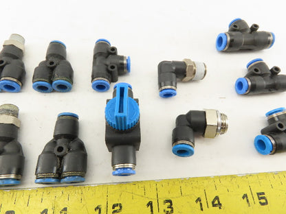 Festo 6mm Tube Push To Connect Fitting Mixed Lot Y Coupling Elbow Lot Of 14