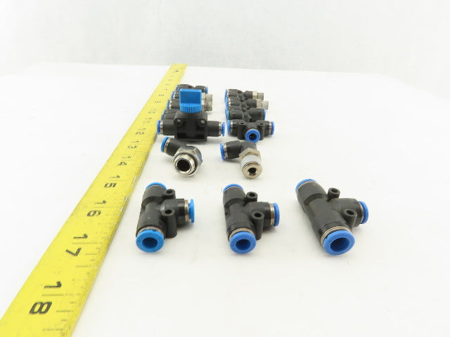 Festo 6mm Tube Push To Connect Fitting Mixed Lot Y Coupling Elbow Lot Of 14