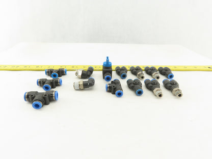 Festo 6mm Tube Push To Connect Fitting Mixed Lot Y Coupling Elbow Lot Of 14