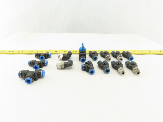 Festo 6mm Tube Push To Connect Fitting Mixed Lot Y Coupling Elbow Lot Of 14