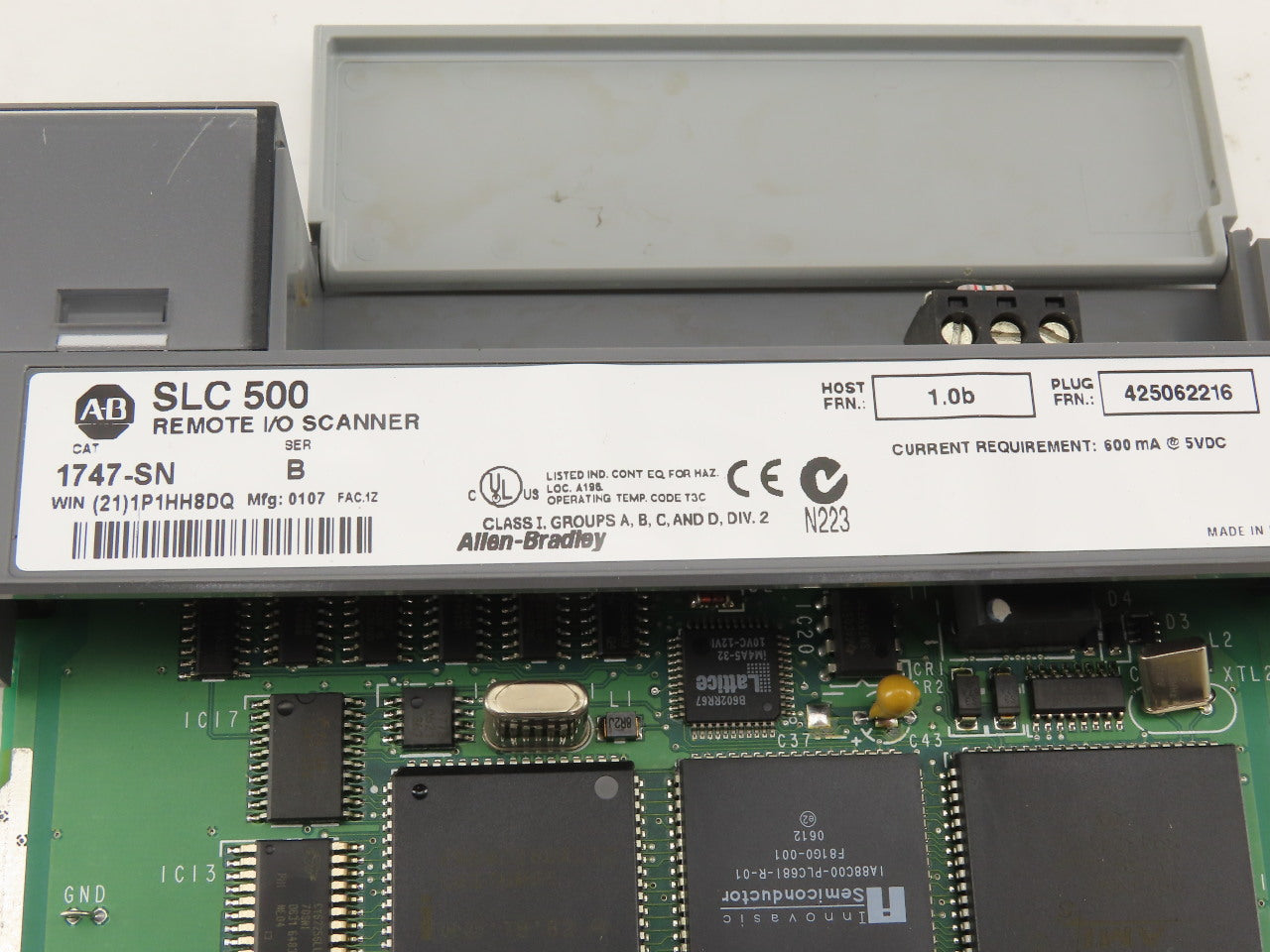 Allen Bradley 1747-SN SLC 500 SER B FRN 1.0b Remote I/O Scanner