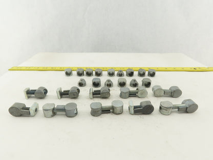 80/20 Inc. Metric Cam Channel Anchors And Parts  Mixed Lot Of 25 Pcs.