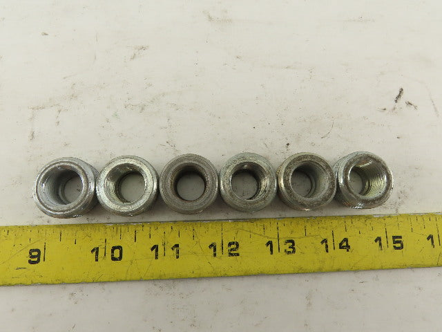RIGID 1" to 3/8" Reducing Bushing Electrical Conduit Fittings Adapters Lot of 6