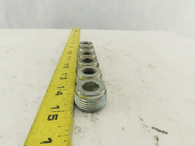 RIGID 1" to 3/8" Reducing Bushing Electrical Conduit Fittings Adapters Lot of 6