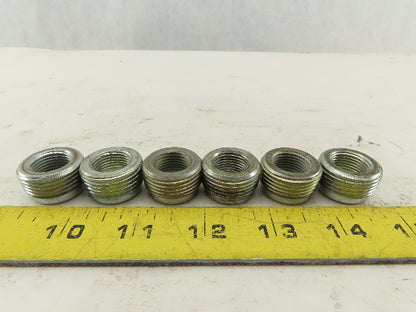 RIGID 1" to 3/8" Reducing Bushing Electrical Conduit Fittings Adapters Lot of 6