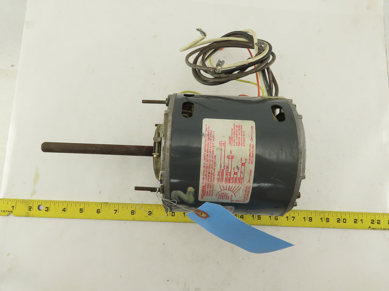 Magnetek 158 3/4Hp Electric Motor 460V Single Phase 1075RPM1/2" Shaft Drip Proof 1Ph