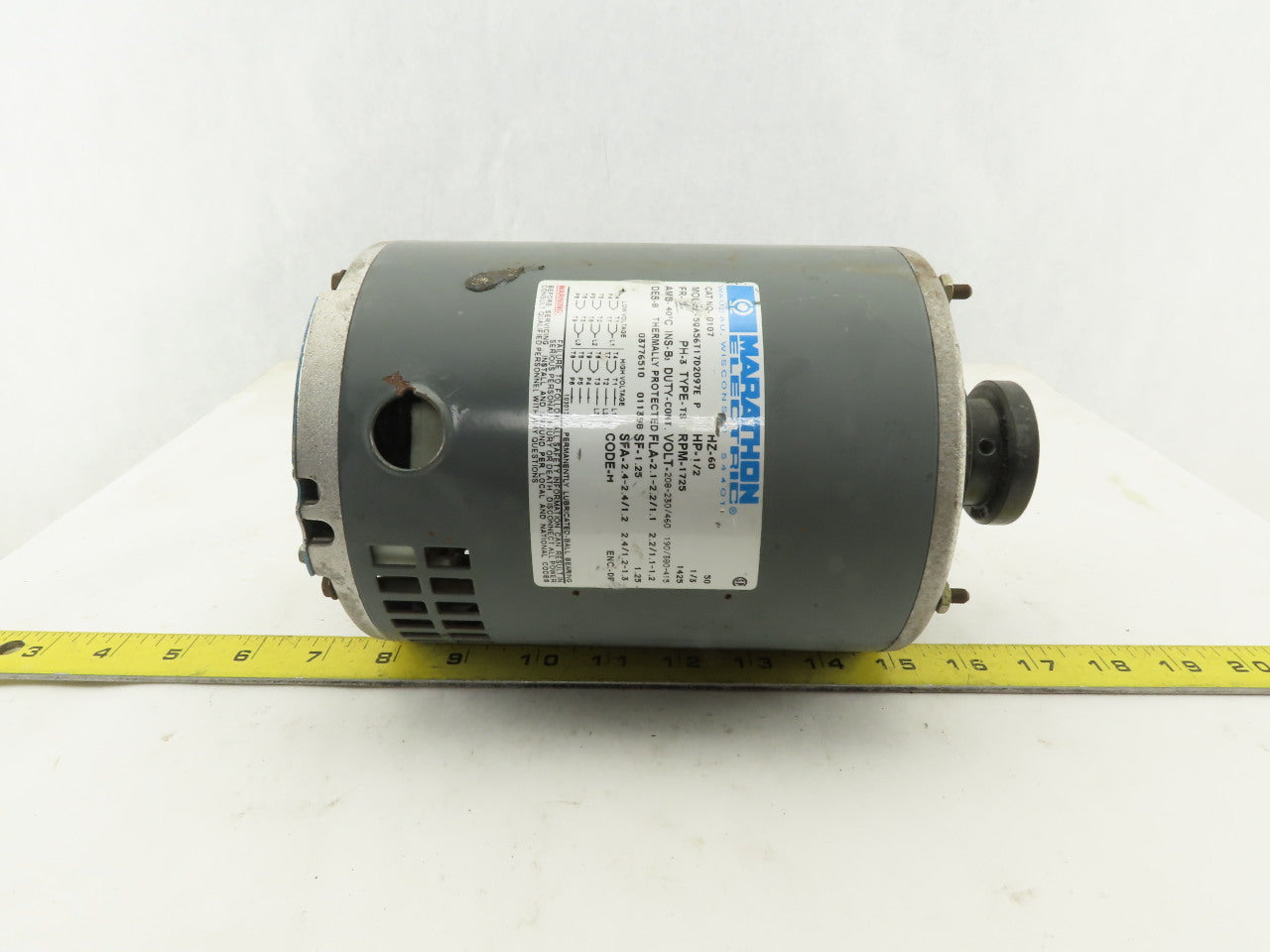 Marathon Electric G107 1/2Hp 1725RPM 3Ph 208-230/460V 56C Motor