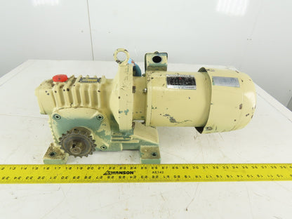 Mitsubishi SF-ERF 25:1 Ratio 68RPM Output 0.4kW 200/220V 50/60Hz Gear Motor