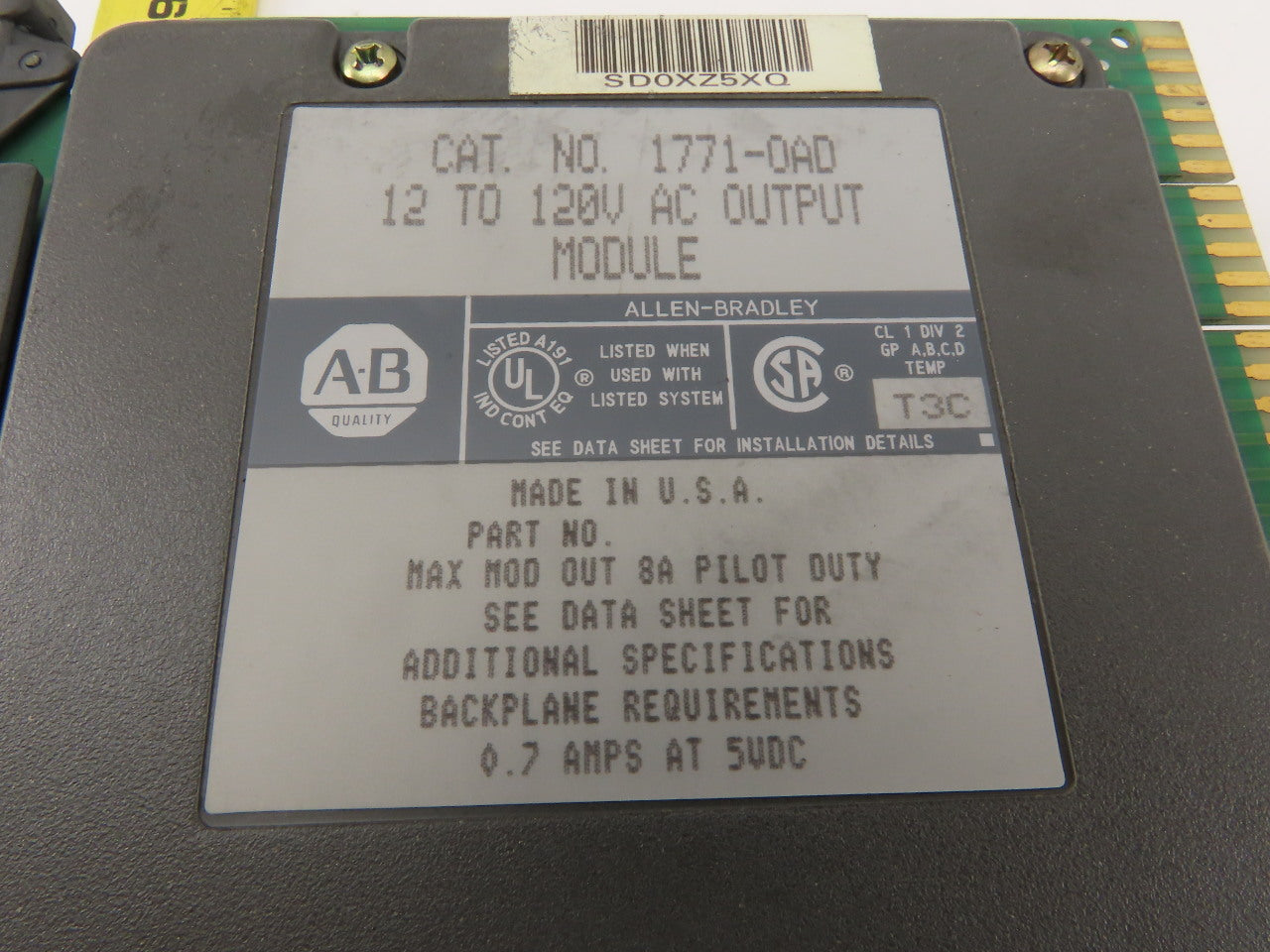 Allen Bradley 1771-OAD 12-120V AC Output Module