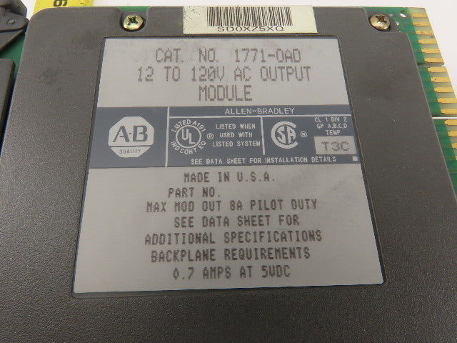 Allen Bradley 1771-OAD 12-120V AC Output Module