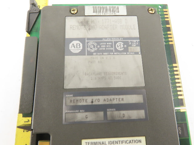 Allen Bradley 1771-ASB D Remote I/O Adapter F/W Rev. G Ser. D