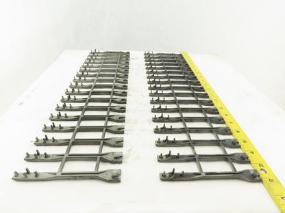 Alen Bradley 1771-A4B B 16 Slot I/O PLC Card Guide Holders Slot Rack Lot Of 2