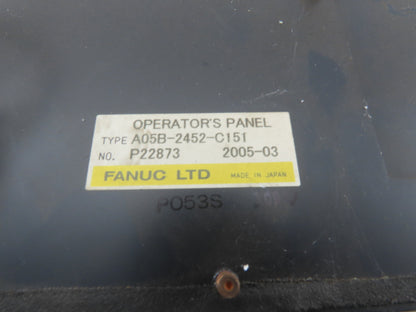 Fanuc A05B-2452-C151 A20B-1007-0850/04B Operator Control Panel