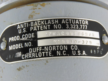 Duff Norton 917MDSF 10:1 Ratio 175RPM 6" Travel Anti-Backlash Actuator