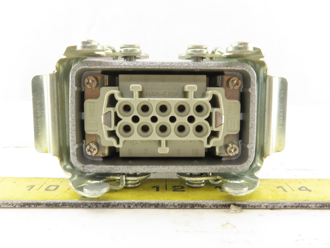 Harting HAN-E10F 10 Pin Female Lever Lock 16A 380V Straight Connector SKV29