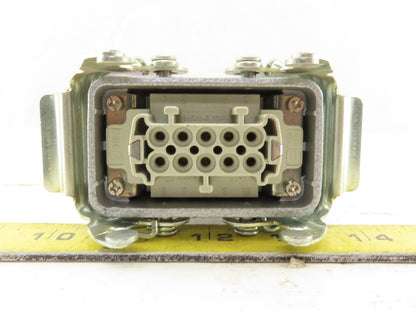 Harting HAN-E10F 10 Pin Female Lever Lock 16A 380V Straight Connector SKV29