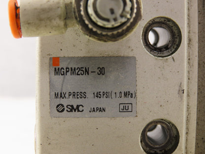 SMC MGPM25N-30 25mm Bore 30mm Stroke Compact Guided Cylinder 145 PSI