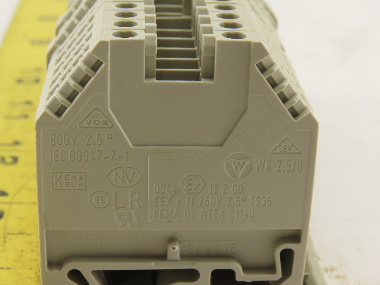 WEIDMULLER  WK 2.5/U 600V 24-12 AWG Single Pole Electrical Terminal Block Lot/22