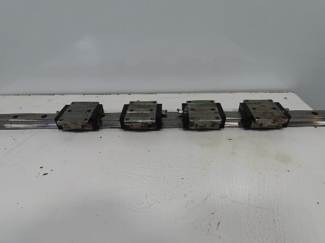 Linear Guide Rail 103-5/8" W/4 Star 35 Bearing Blocks