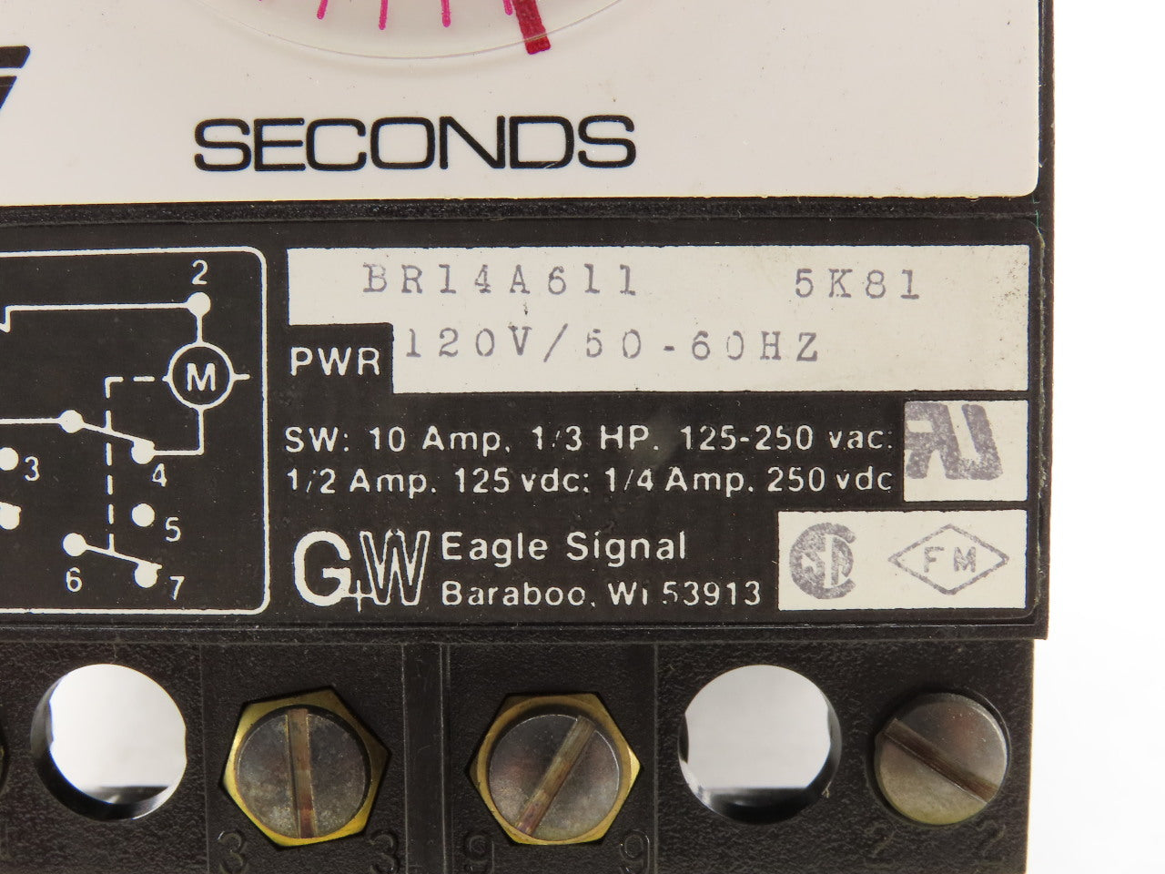 Eagle Signal BR14A611 120V 50/60Hz 0-30 Second Timer