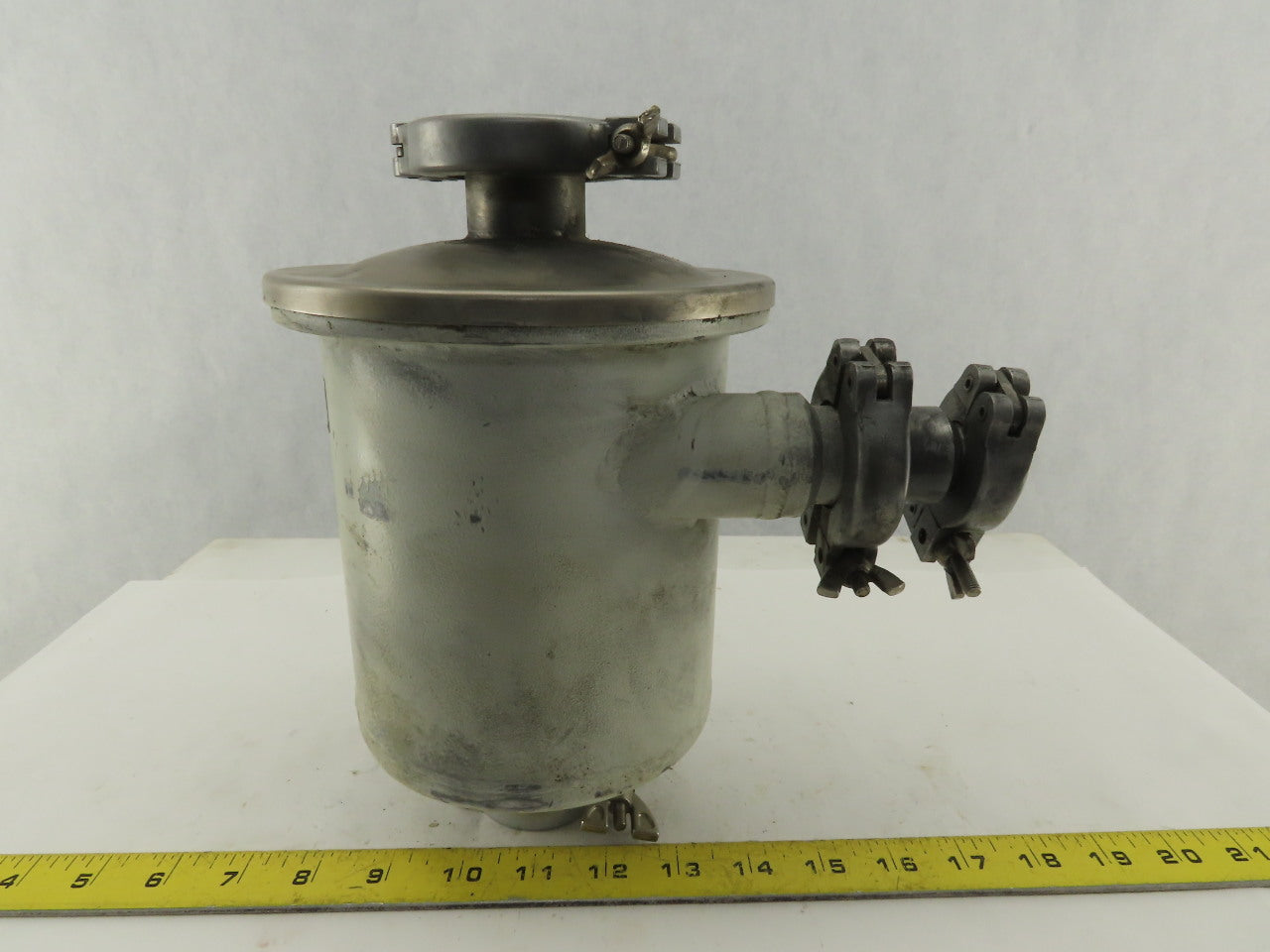 Leybold AS 8-16 Vacuum Pump System Dust Separator Canister 1" x 1/2" Ports