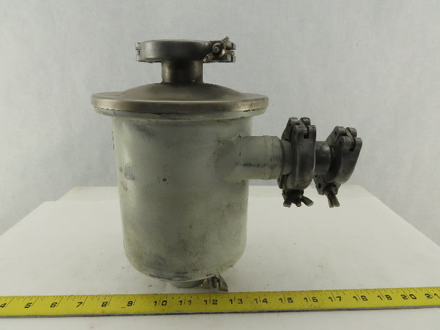Leybold AS 8-16 Vacuum Pump System Dust Separator Canister 1" x 1/2" Ports