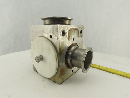 2" x 3" Sanitary Stainless Steel Block 3 Way Diverter Valve