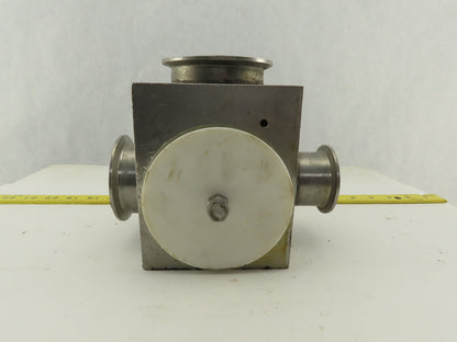 2" x 3" Sanitary Stainless Steel Block 3 Way Diverter Valve