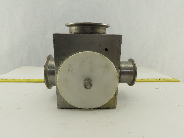 2" x 3" Sanitary Stainless Steel Block 3 Way Diverter Valve