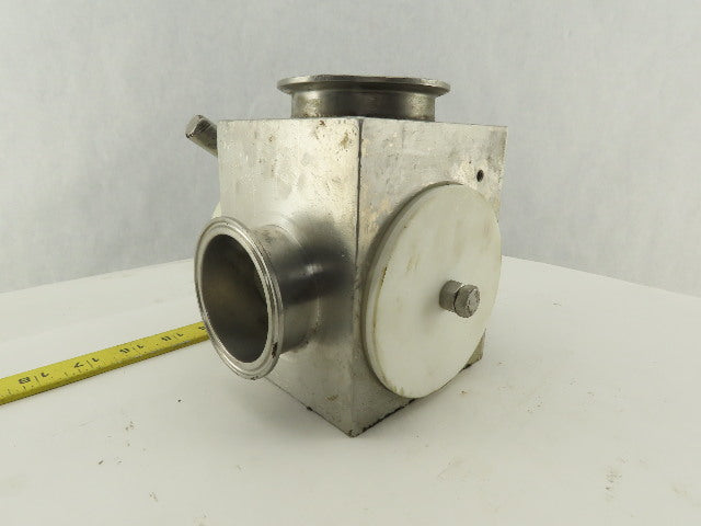 2" x 3" Sanitary Stainless Steel Block 3 Way Diverter Valve