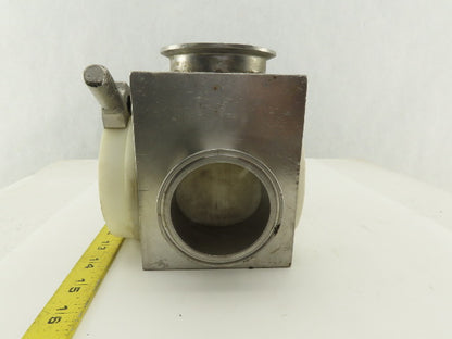 2" x 3" Sanitary Stainless Steel Block 3 Way Diverter Valve