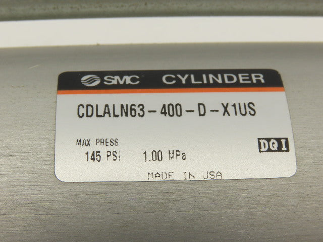 SMC CDLALN63-400-D-X1US 63mm Bore 400mm Stroke Double Acting Rod Lock Cylinder