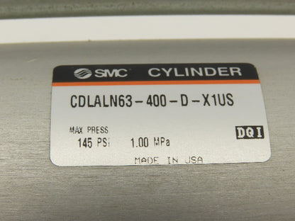 SMC CDLALN63-400-D-X1US 63mm Bore 400mm Stroke Double Acting Rod Lock Cylinder