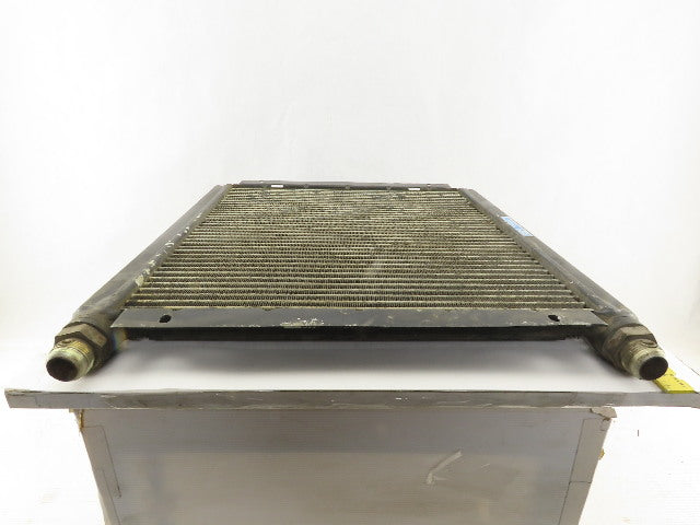 Ingersoll Rand 1E3236C 20-1/4 x 17-3/4" Finned Aluminum Cooler Plate 3/4" Ports