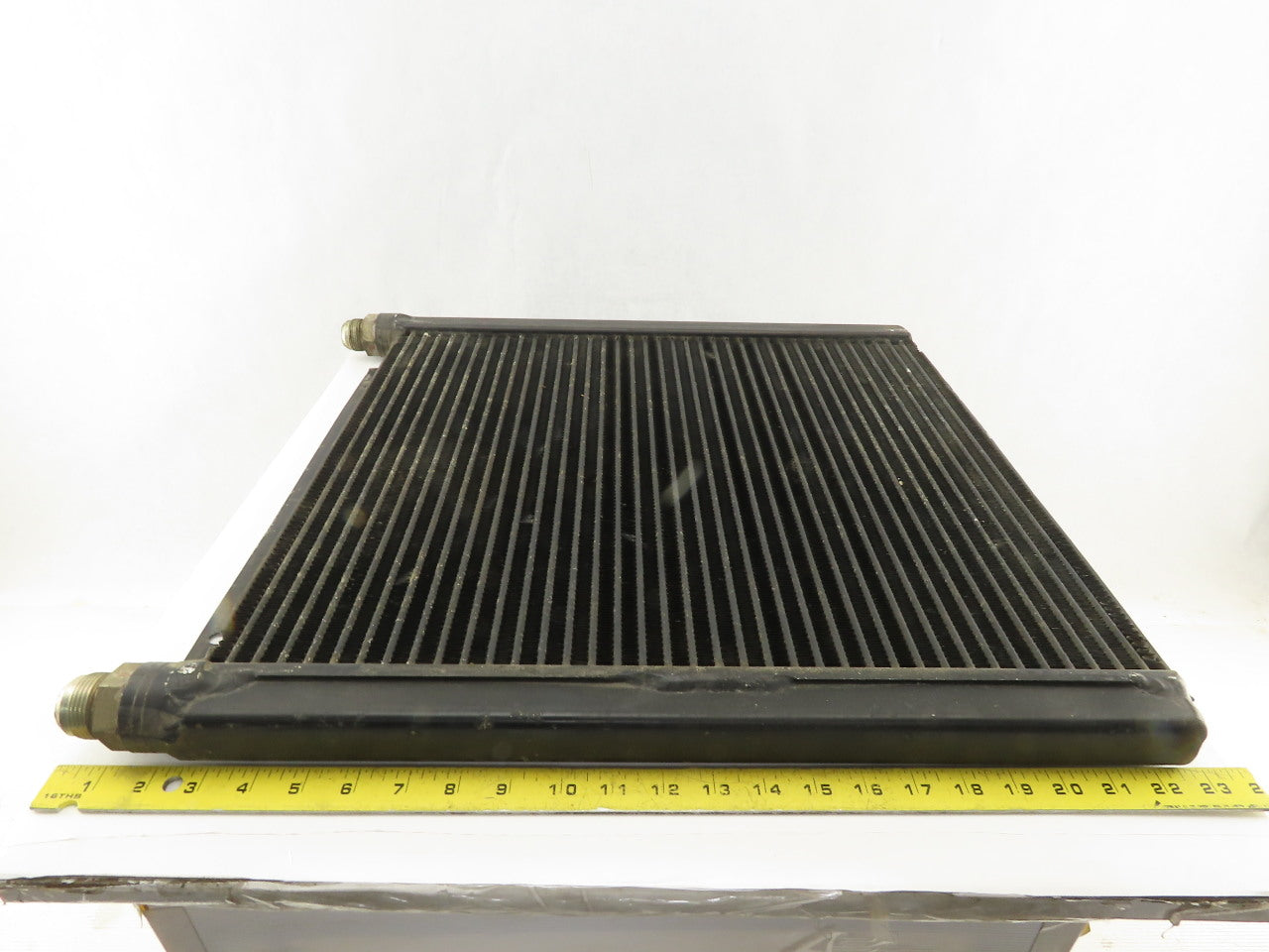 Ingersoll Rand 1E3236C 20-1/4 x 17-3/4" Finned Aluminum Cooler Plate 3/4" Ports
