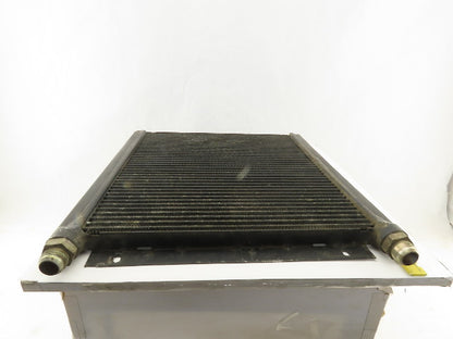 Ingersoll Rand 1E3236C 20-1/4 x 17-3/4" Finned Aluminum Cooler Plate 3/4" Ports