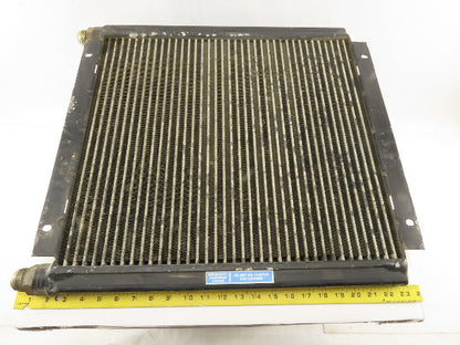 Ingersoll Rand 1E3236C 20-1/4 x 17-3/4" Finned Aluminum Cooler Plate 3/4" Ports