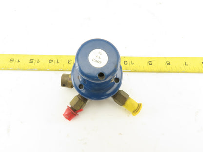 Taprite Fassco Series 2800 Compressed Gas Regulator 1/4 SAE Flare Ports 500 PSI