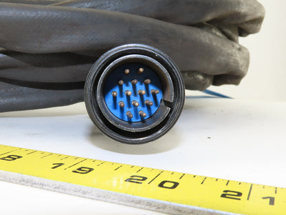 14 Pin Male Female Welding Control Cable Heat Shroud Jacketed Pigtail 25' OAL
