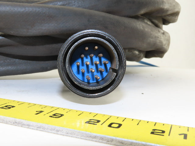 14 Pin Male Female Welding Control Cable Heat Shroud Jacketed Pigtail 25' OAL