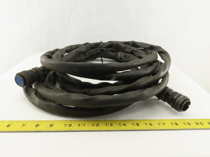 14 Pin Male Female Welding Control Cable Heat Shroud Jacketed Pigtail 25' OAL