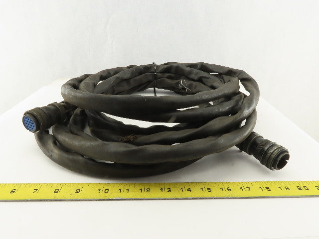 14 Pin Male Female Welding Control Cable Heat Shroud Jacketed Pigtail 25' OAL