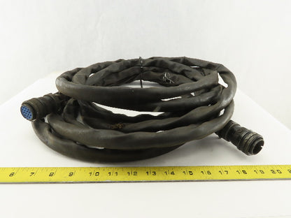 14 Pin Male Female Welding Control Cable Heat Shroud Jacketed Pigtail 25' OAL