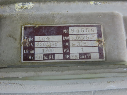 Rietschle CLFE 16V 0.75kW 230/380V 3Ph 15m3/h 1700RPM Vacuum Pump