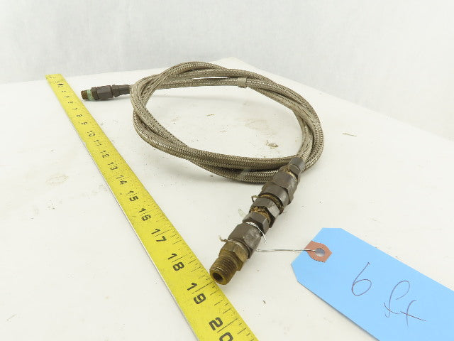 3/8 x 1/4" Braided Hose Stainless Steel 2500 PSI 6'