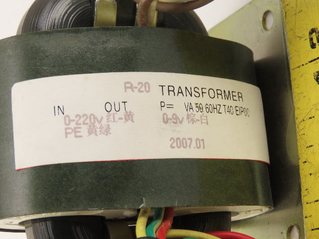 0-220V Primary 0-9V Secondary Control Transformer