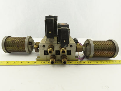 SMC VFS4500-5FZ 5/3 Way Valve Bank Manifold Assembly 24 VDC Coil
