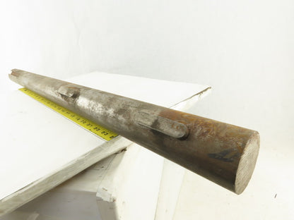 2-7/16" OD x 39" Long Steel Keyed Pulley Turbine Shaft