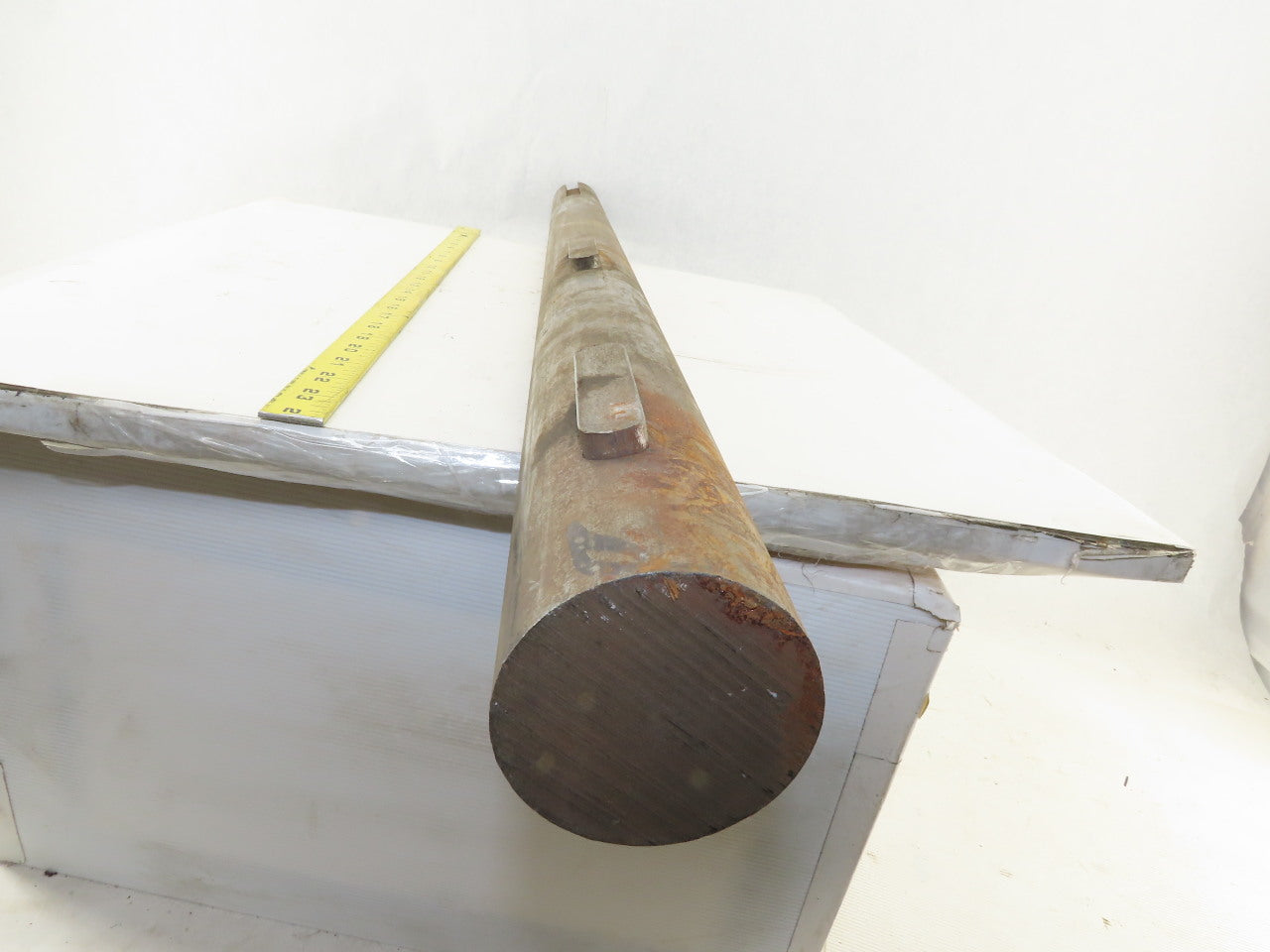 2-7/16" OD x 39" Long Steel Keyed Pulley Turbine Shaft